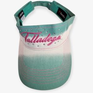 Fanatics Talladega Super Speedway NASCAR Womens Pink Turquoise Bedazzeled Visor